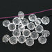 20  Perle in Mezzo Cristallo Vetro Sfaccettate Trasparente 4mm Dia. 