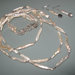 art 68  collana 3 fili in perle di fiume barocche freshwater pearls  naturale con orecchini,  argento tibetanno