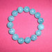 Bracciale elasticizzato in angelite calcite blu cabochon