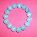 Bracciale elasticizzato in angelite calcite blu cabochon