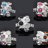 distanziatori con strass – personalizzare il prossimo progetto con strass opzioni di colore assortiti – Scegli tra 5, 10, e 20 pz – 9 mm diametro 10 Pack Silver With Burgundy Stone