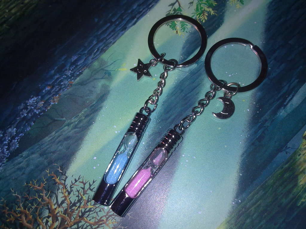 portachiavi clessidra lui e lei - Donna - Accessori - di PIUMA AZZURRA