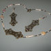 art 155 collana in perle di fiume naturali freschwater perarls e argento tibetano anallergico, colore bronzo