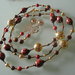 art 151 collana in corallo spugna rosso naturale di mare e giada marrone con orecchini argento tibetano colore oro