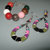 art 166 bracciale e orecchini argento tibetano anallergico e  agata multicolore