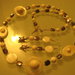 art 147 collana in agata bianca, perle round intarsiate, madreperla,con orecchini ,argento tibetano anallergico