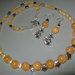 art 100 collana in giada gialla naturale con orecchini in argento tibetano anallergico  