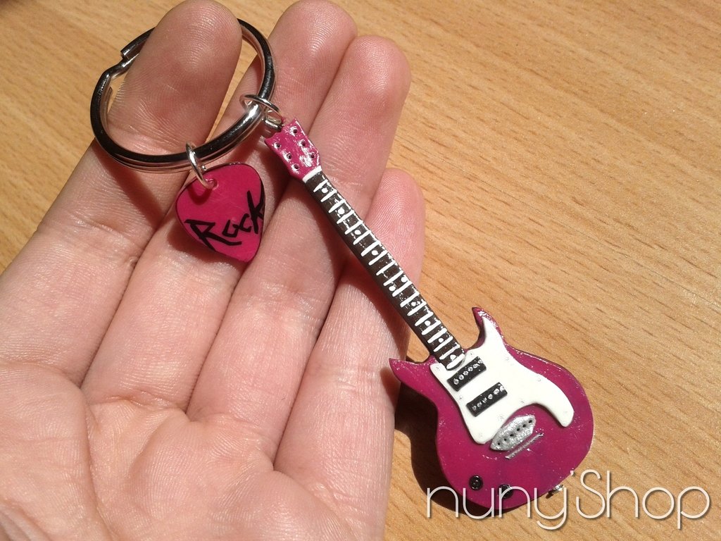 Chitarra Elettrica In Miniatura 1:12 Per Casa Delle Bambole – Nero, Fatto A Mano - Foto 3