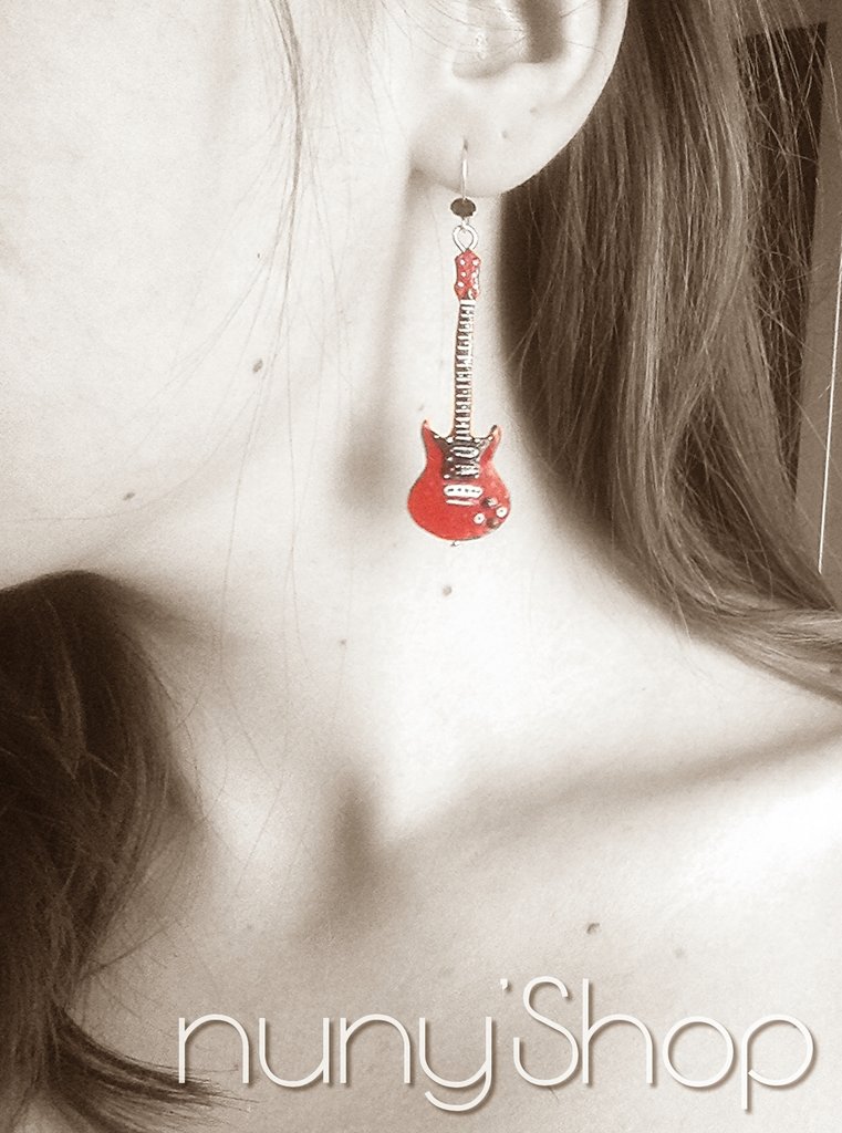 Orecchini Chitarra Elettrica - Let's Rock! - 03 - Gioielli - Orecch... | Su - Foto 12