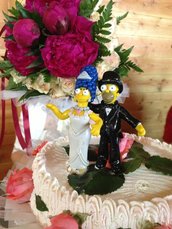 Marge ed Homer top cake matrimonio
