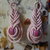 orecchini rosa con nodo pipa