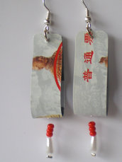 orecchini carta telefonica cinese