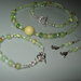 art  287  collana in agata verde chiaro  trasparente, perle round varie misure, con orecchini e bracciale,argento tibetano anallergico