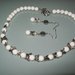 art  177 collana in agata, perle drum, con orecchini e argento tibetano anallergico