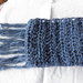 Sciarpa blu per bambino,all'uncinetto in cotone con frange