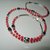 art 276 collana e bracciale  uomo-unisex in corallo rosso e argento tibetano anallergico