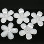  Distanziatori Perline Perle Fiore in Acrilico Bianco 30mm dia