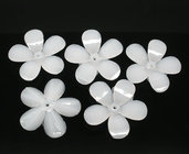  Distanziatori Perline Perle Fiore in Acrilico Bianco 30mm dia