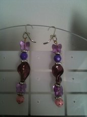 orecchini "Purple Butterfly"