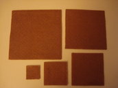 Set fustellati in feltro forma: quadrato 5 pezzi