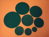 Set fustellati in feltro forma: cerchio 8 pezzi