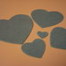 Set fustellati in feltro forma: cuore 5 pezzi