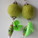 orecchini di carta verdi