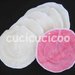set di 6 coppette assorbilatte lavabili (BAMBU BIO rosa) / set of 6 cloth nursing pads (organic bamboo)