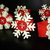 PORTATOVAGLIOLI IN FELTRO fiocco di neve e bottone cucito con filo dorato, handmade Collezione Speciale Natale