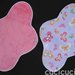 assorbente regolare impermeabile lavabile (BAMBU BIO rosa & farfalle) / regular waterproof cloth menstrual sanitary pad (ORGANIC BAMBOO)