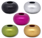 5 perle in acrilico foro largo 14×9 mm foro 4,7 mm colori mix scontato