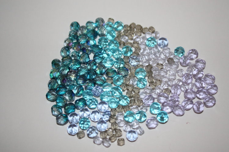 1*1 filo di perle perline sfaccettate 6 mm decorazioni bomboniere s