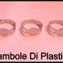 ♥ 3 BASE ANELLI REGOLABILI CON PIASTRA TONDA ANELLO ♥