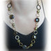 collana in perle di jaipur nero e oro