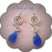Orecchini wire con goccia blu perla + OMAGGINO! 