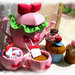 Giocattolo in feltro "Set da tè" con fiocco - Cibo e alimenti in feltro per bambini