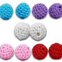 24 Perle Crochet in Cotone Coperto 16mm Dia in prenotazione