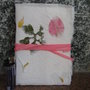 quaderno cucito a mano "petali rosa"