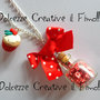 ☃Natale In Dolcezze  ☃ Collana barattolo caramelle con cupcake con agrifogli