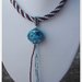 Collana con cordone in seta, murrina e perline veneziane