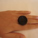 anello bottone nero satinato!!