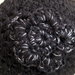 Cappello lana nero uncinetto