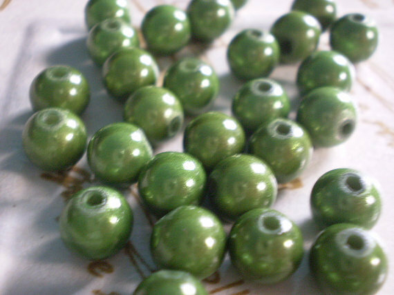 Perline Cattedrale Verde-marrone Da 8 X 6 Mm, Perline In Vetro Ceco - Foto 7