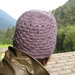 Cappello lana uncinetto viola