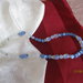 Collana di perline occhio di gatto colore azzuro e crystalli  sfaccettata  colore bliu