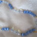 Collana di perline occhio di gatto colore azzuro e crystalli  sfaccettata  colore bliu