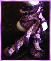 Sciarpa in cotone lilla e viola