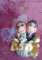 Cake topper per 50 anni di matrimonio “Coppia d’oro” (personalizzabile)