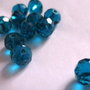 Perle sfaccettate in mezzo cristallo blue "Pavone" (cod.80)