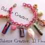 Bracciale kawaii caramelle: Mega Big Babol, Smarties,  fruit joy, fucchero filato, dolci, panna